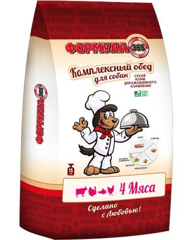 Формула 365 корм для собак 4 мяса 15 кг - купить с доставкой по ...