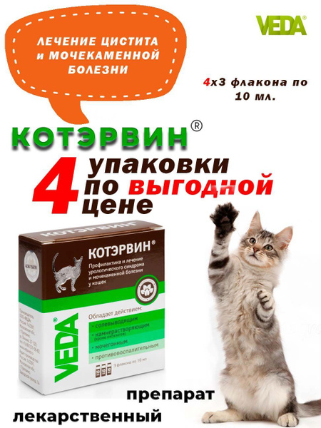 VEDA Котэрвин профилактика и лечение МКБ (раствор) - купить с доставкой ...