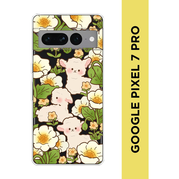 Силиконовый чехол на Google Pixel 7 Pro / Гугл Пиксель 7 Про "Овечки в ...
