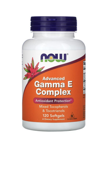 Гамма E Комплекс Смесь Токоферолов и Токотриенолов NOW Advanced Gamma E ...