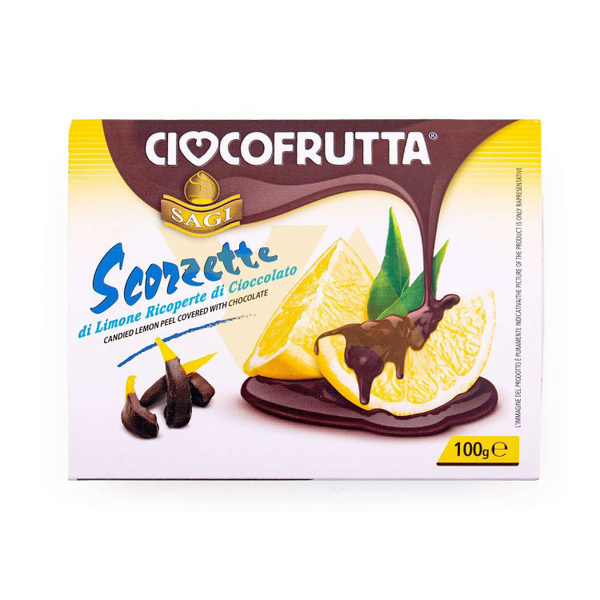 Лимонные цукаты засахаренные в темном шоколаде (30%), CIOCCOFRUTTA, 0 ...