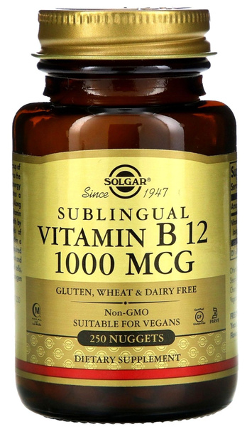 Solgar Vitamin B12 1000 Mcg 250 Nuggets / Витамин B12 250 ...