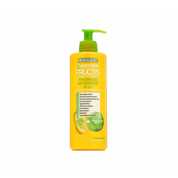 Комплексный несмываемый крем Fructis Тройное восстановление 10 в 1 с ...