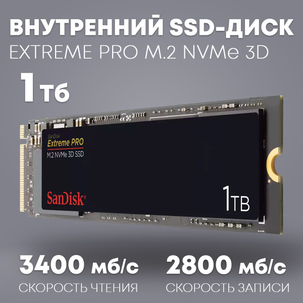 1 ТБ Внутренний SSD-диск SanDisk Extreme PRO (SDSSDXPM2-1T00) - купить ...