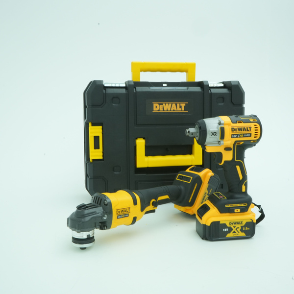 Аккумуляторный набор бесщеточных инструментов деволт 2В1 УШМ DEWALT .