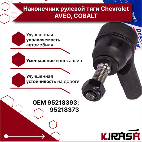 Наконечник рулевой тяги Chevrolet AVEO, COBALT 95218393; 95218373 ...