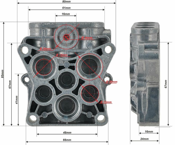 Корпус насоса для мойки CHAMPION HP5190, 5210, 5240, 6140, 6170, 6171 ...