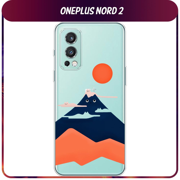 Силиконовый чехол на OnePlus Nord 2 5G / Ван Плас Норд 2 "Кот-гора ...