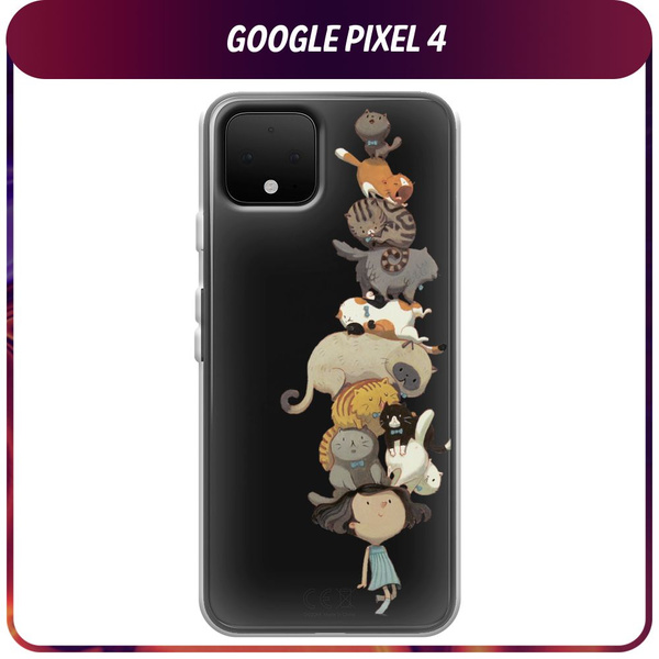 Силиконовый чехол на Google Pixel 4 / Гугл Пиксель 4 "Котобашня ...