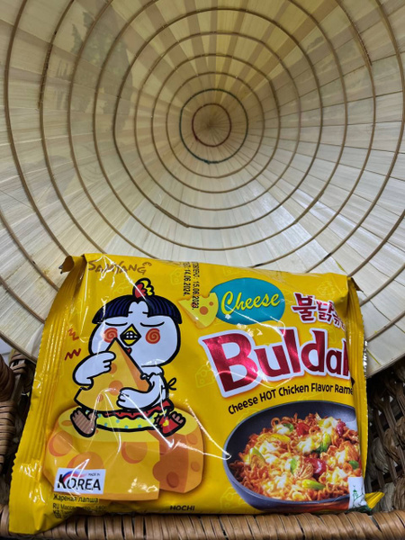 Острая корейская лапша быстрого приготовления Samyang Buldak Cheese со ...