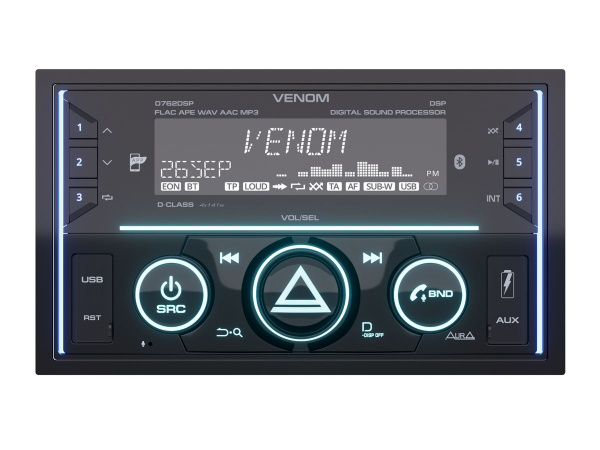 Подключение магнитолы аура веном Автомагнитола Aura Venom D762DSP 2DIN 4x141Вт с DSP процессором (Bluetooth,USB, 