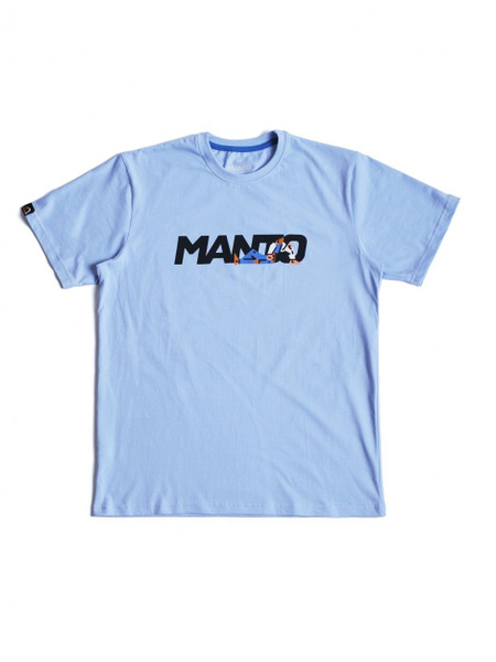 Футболка Manto, размер 54, цвет голубой, 100% хлопок - купить по ...