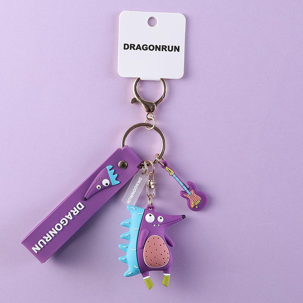 Dragonrun Фиолетовый ёжик Мягкий прикольный Брелок антистресс для ...