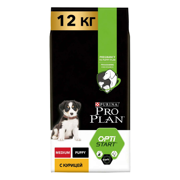 Корм для щенков PRO PLAN средних пород с курицей 12кг - купить с ...