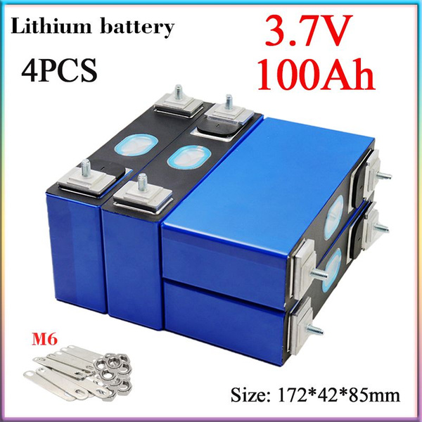 4PCS Новый литий - ионный аккумулятор 3.7V 100Ah 3C разряд diy 12v 24v ...