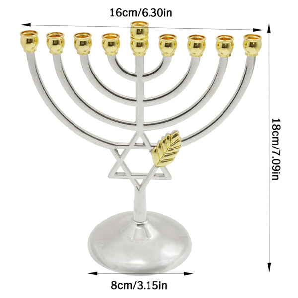 Еврейский подсвечник 9 ветвей, hanukka Menorah, металлическое ...