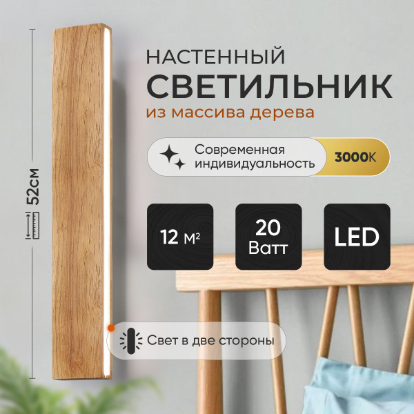 Светильник настенный бра светодиодный в спальню, гостиную, коридор ...