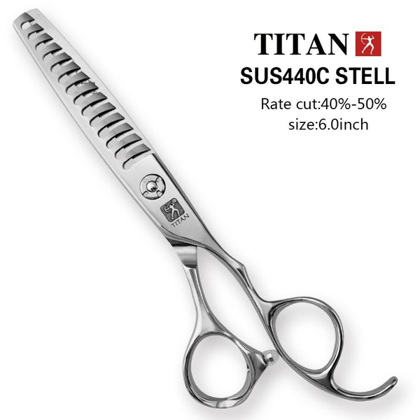 TITAN Ножницы парикмахерские профессиональные, филировочные флажковые ...