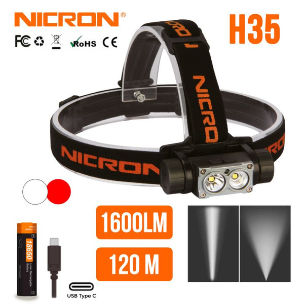 NICRON Налобный фонарь - купить с доставкой по выгодным ценам в ...