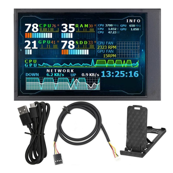 3,5-дюймовый IPS ЖК-монитор Мини-экран для USB-компьютера AIDA64 купить ...