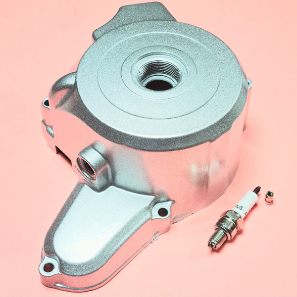 Крышка картера генератора левая серебристая (под 6 катушки ) ЗАВОД ...