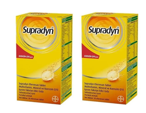 супрадин коэнзим q10 30 шипучих таблеток supradyne koenzim q10 2 шт ...