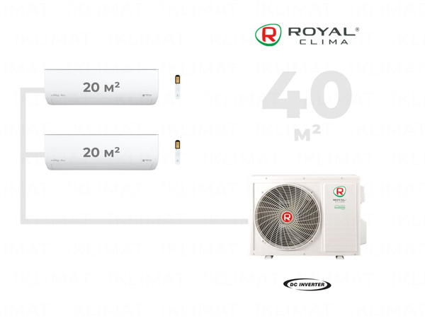 Инверторная мульти сплит-система Royal Clima Multi Gamma Gloria на 2 ...