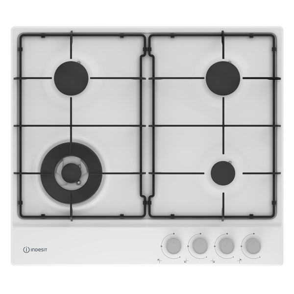 Варочная панель газовая Indesit THPM 641 W/WH/I встраиваемая, 60 см, 4 ...