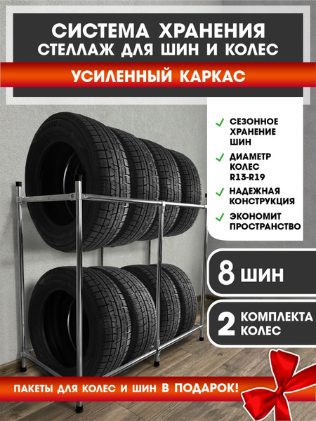 Стеллаж для хранения шин, 110х52х100 см, СИСТЕМА ХРАНЕНИЯ - купить по ...