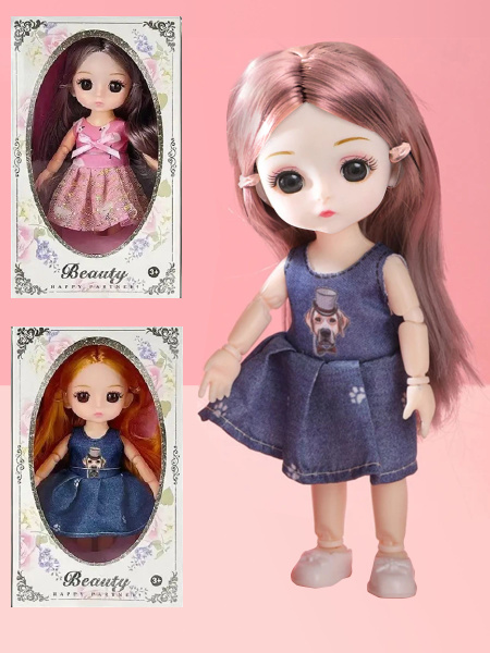 Кукла шарнирная 15 см с длинными волосами для девочки купить на OZON по ...