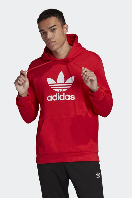 maroon adidas trefoil hoodie