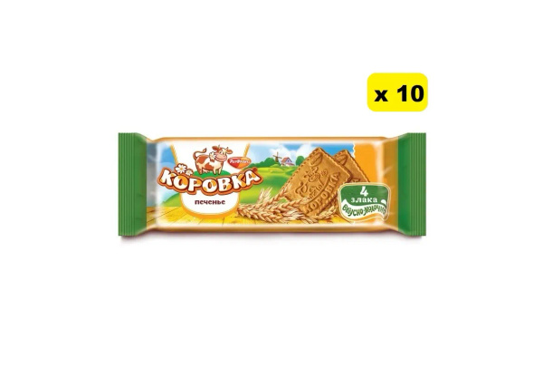 Рот Фронт Печенье Коровка четыре злака 85гр/10пачек - купить с ...