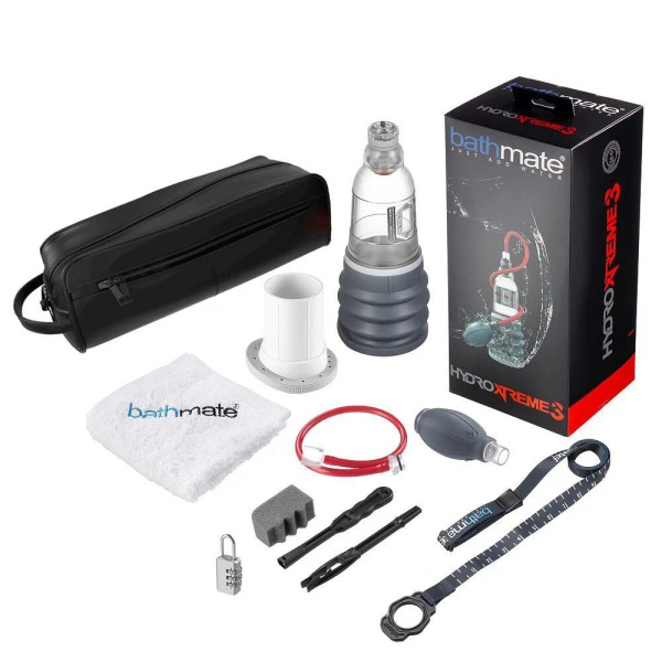 Гидропомпа Bathmate HYDROXTREME3 crystal прозрачная вакуумная помпа для ...
