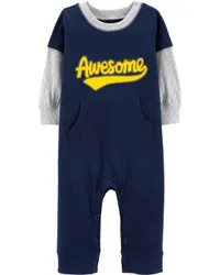 Ваш малыш - великолепен! Об этом нам скажет надпись на его комбинезоне! Выполненный из мягкого хлопка  ...