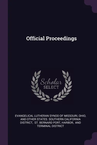 Обложка книги Official Proceedings, Ohio