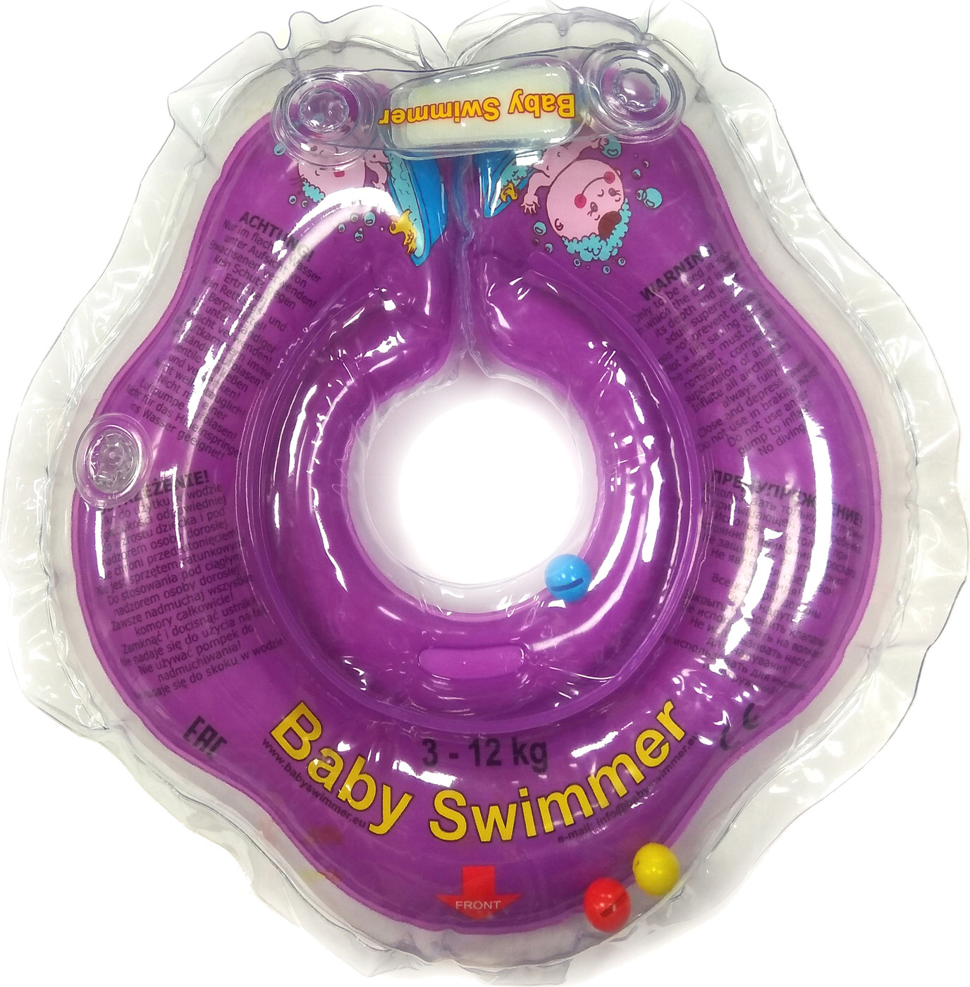 фото Baby Swimmer, Круг на шею для купания с погремушкой, 3-12 кг