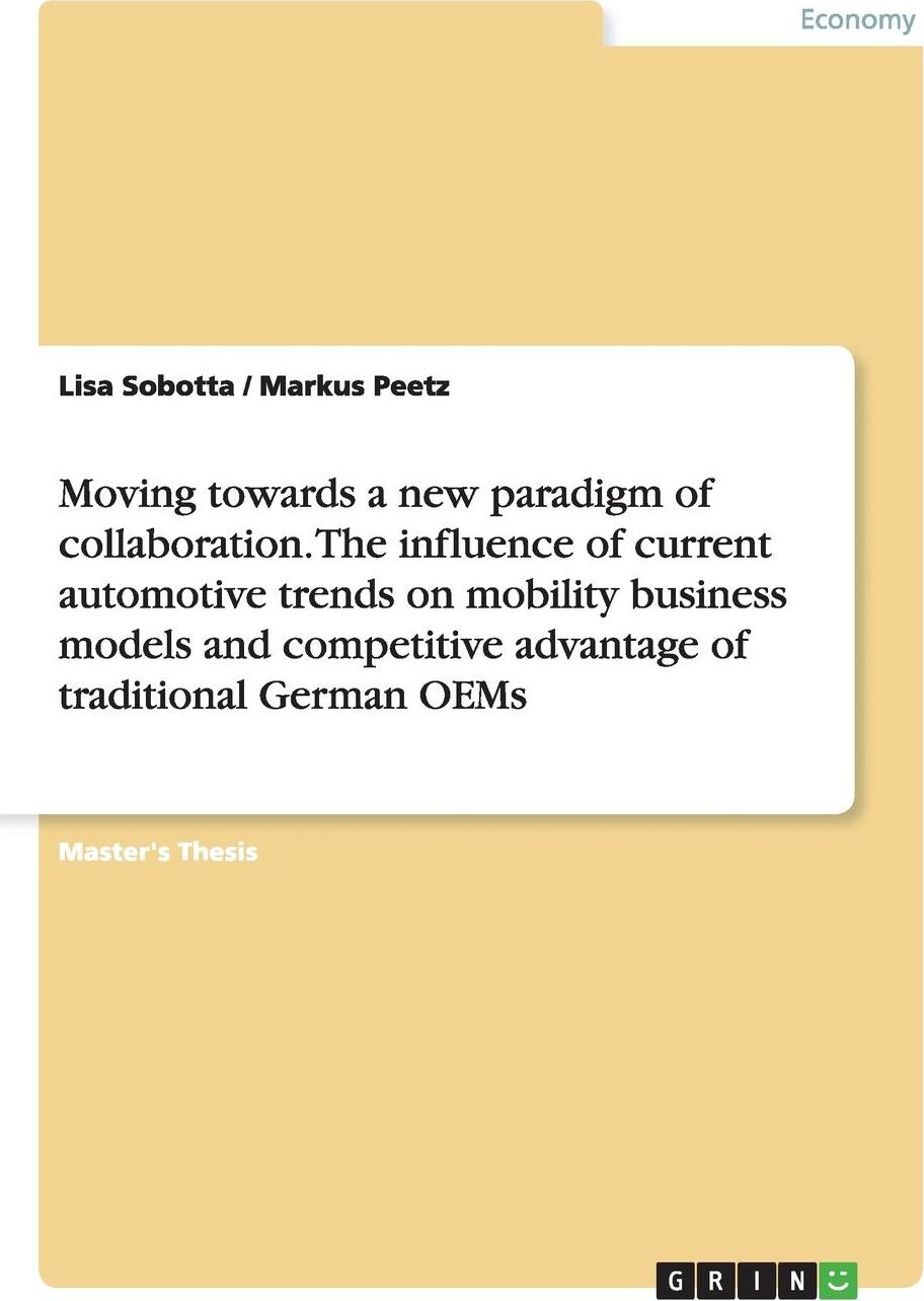 фото Moving towards a new paradigm of collaboration. The influence of current automotive trends on mobility business models and competitive advantage of traditional German OEMs