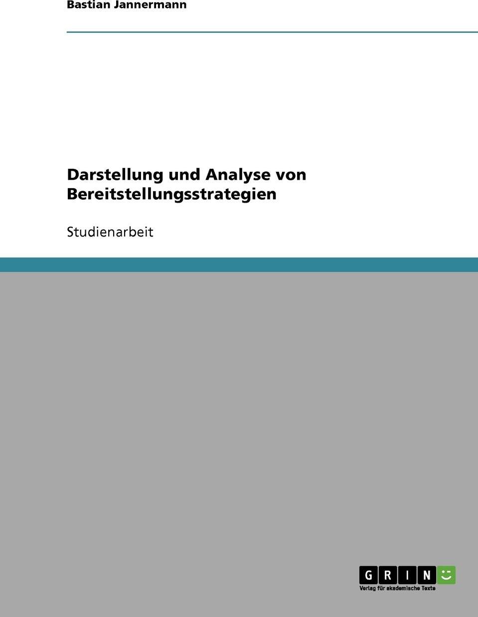 фото Darstellung und Analyse von Bereitstellungsstrategien