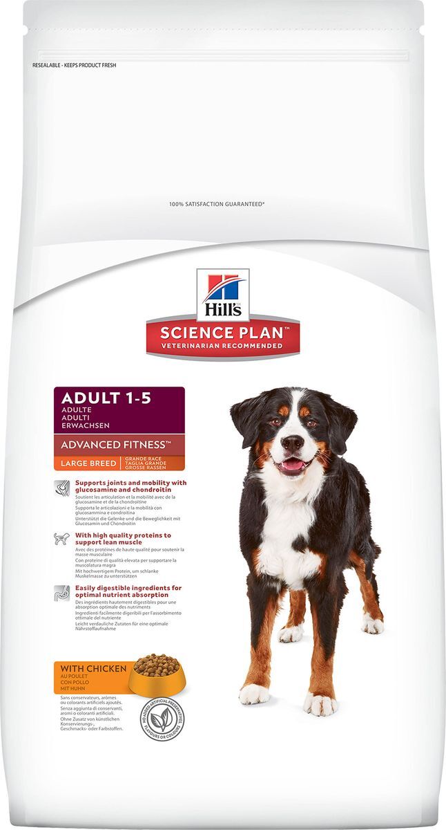 фото Корм сухой Hill's Science Plan Advanced Fitness Large Breed для собак крупных пород от 1 до 5 лет, с курицей, 12 кг