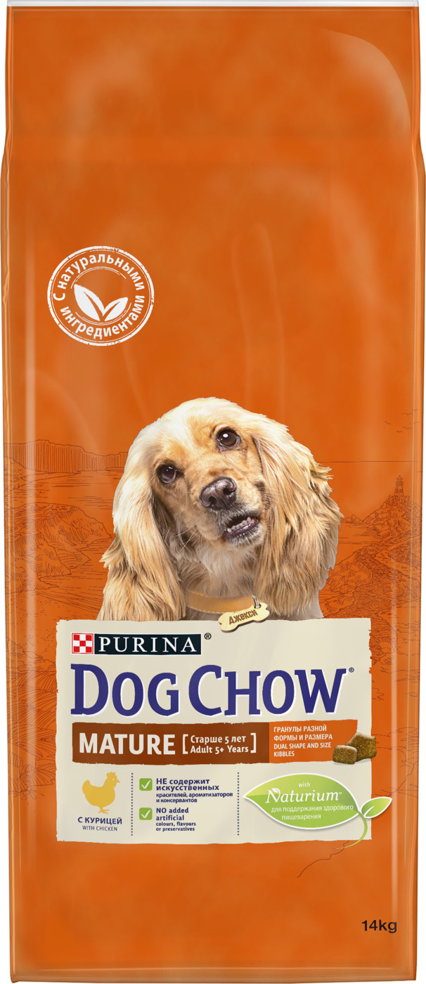 фото DOG CHOW Mature Adult корм для взрослых собак старше 5 лет, с ягненком 14кг