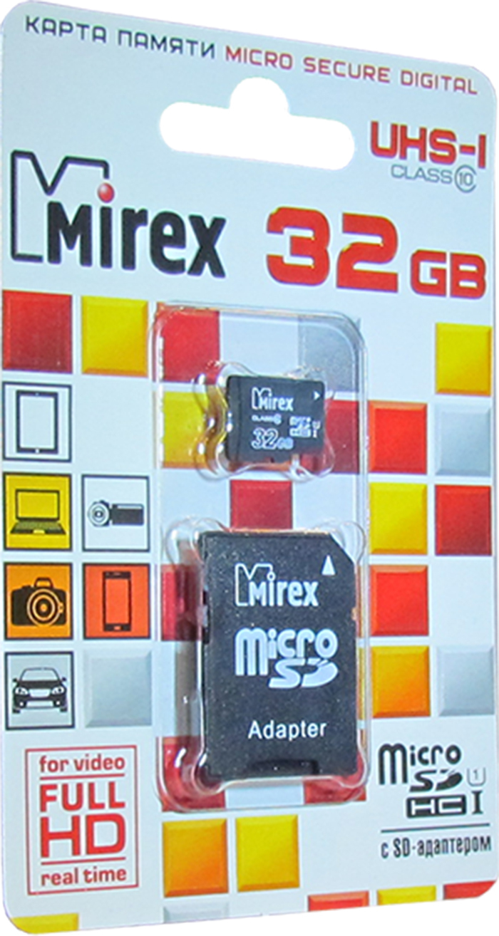 Карта памяти mirex microsdxc 128 гб 13613 ad10s128