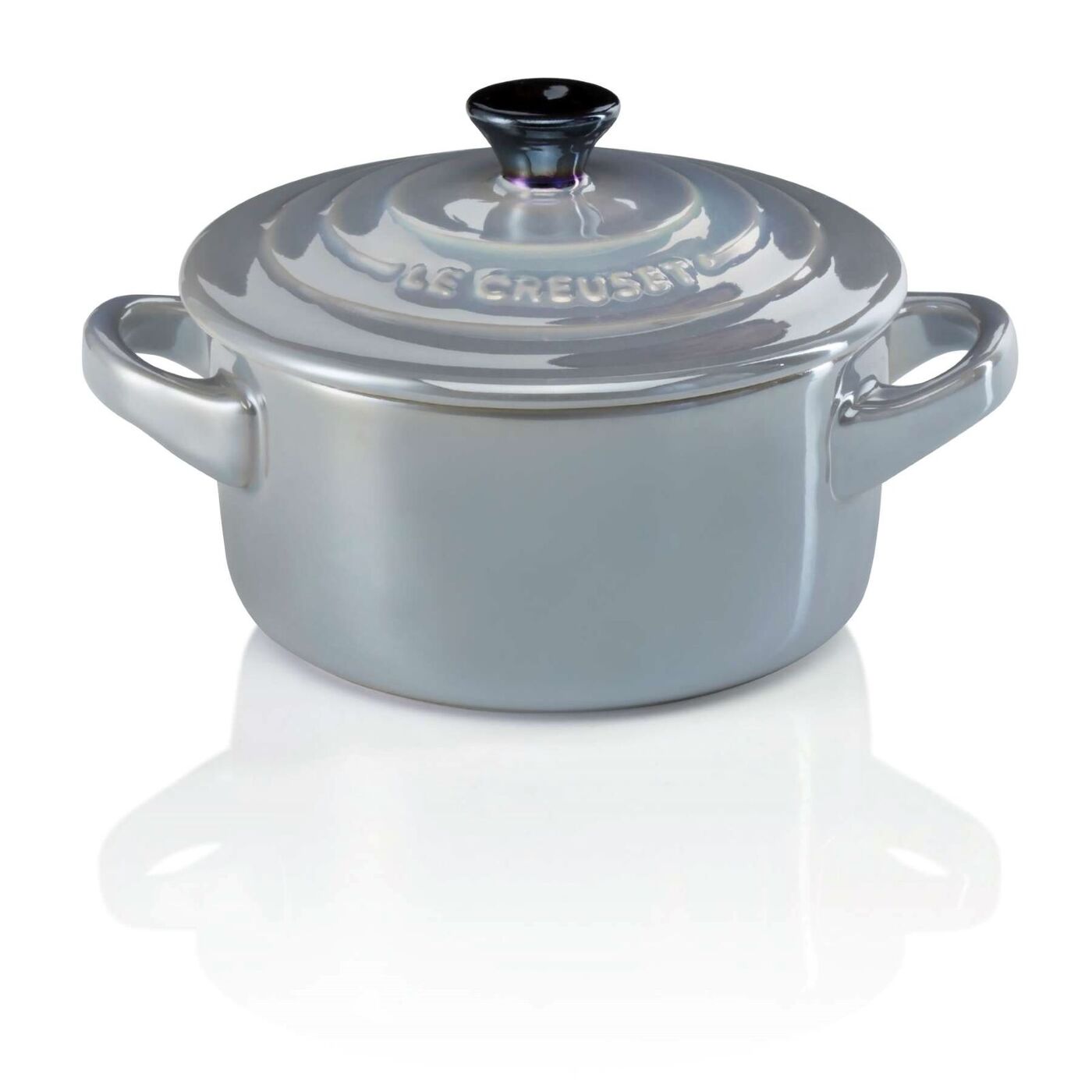 Керамическая кокотница с крышкой, 10 см, Le Creuset, Дымчатый серый ...