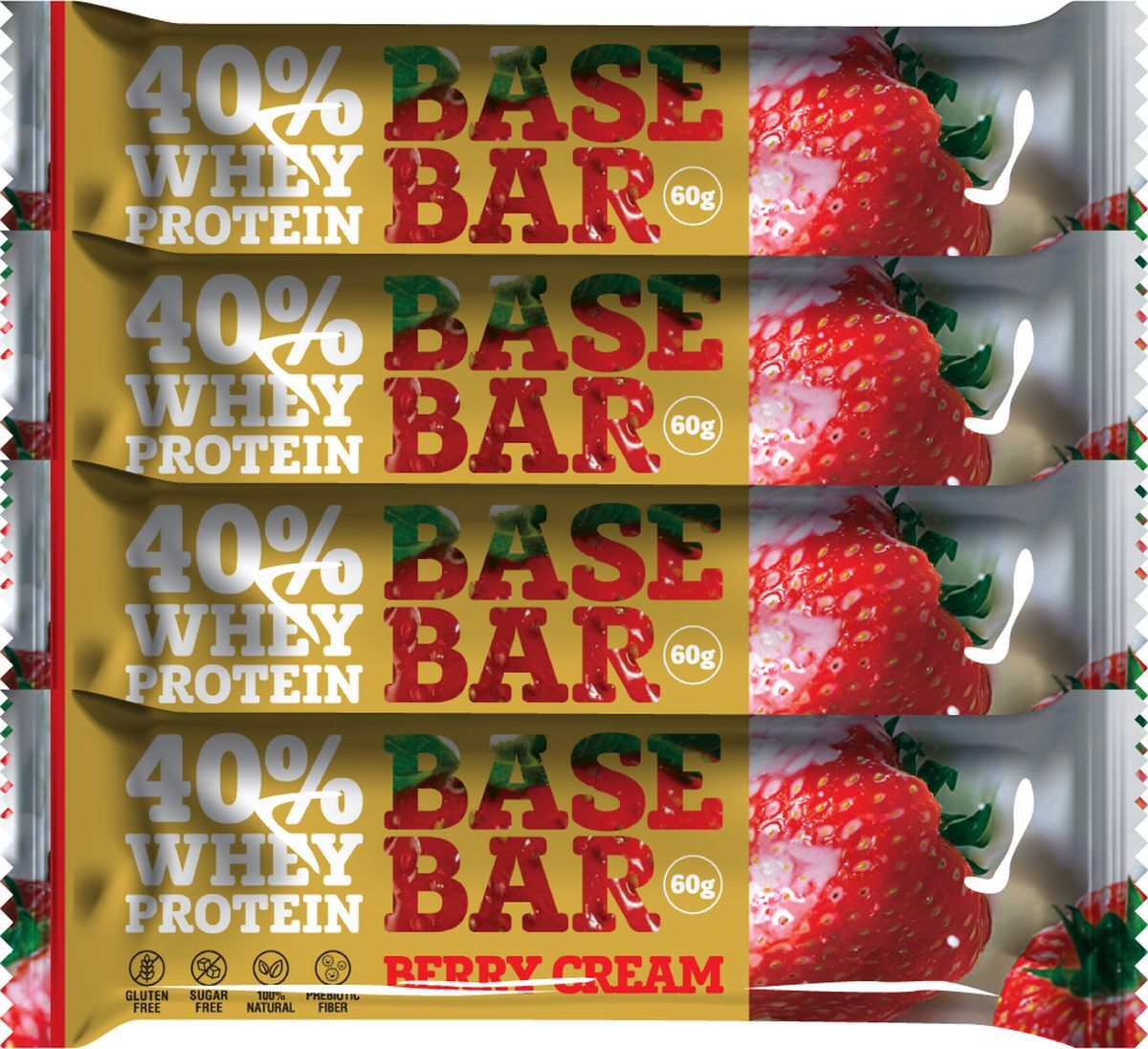 Батончик протеиновый Base Bar "Berry Cream", 20 белка, 60гр., 20 шт. SMARTBAR батончик. Base Bar Slim.