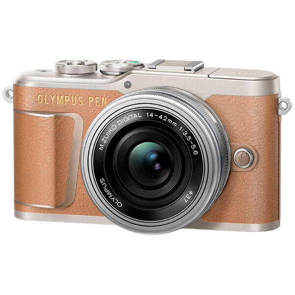 Olympus Фотоаппарат системный E-PL9 brown + 14-42mm EZ silver