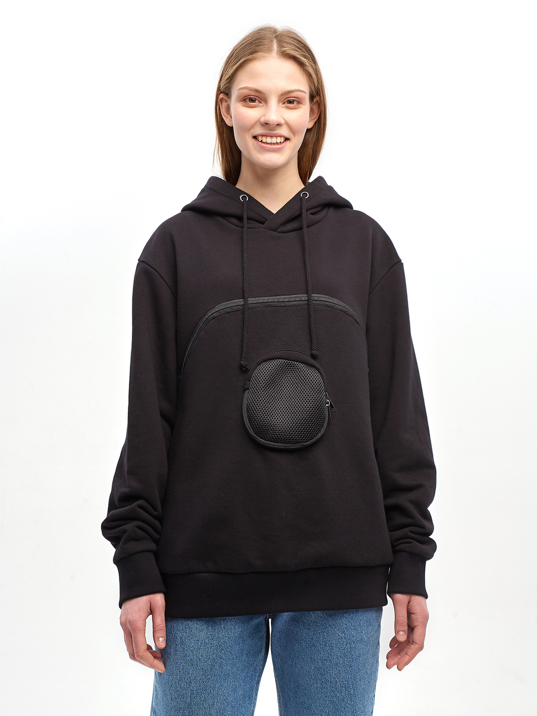 Толстовка с карманом для переноски животных ORZ-design (oversize)