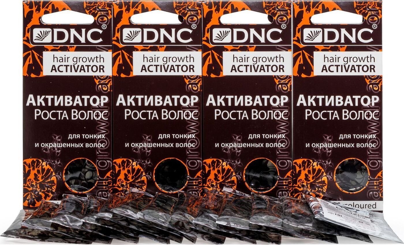 DNC Активатор роста Для тонких и окрашенных волос (3 по 15 мл) 4 шт и Презент Шелк для волос