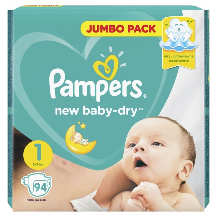 Детские подгузники Pampers New Baby-Dry трусики детские памперсы обеспечивают сухость до 12 часов трусики Памперс 1 размер 2-5 кг 94 шт