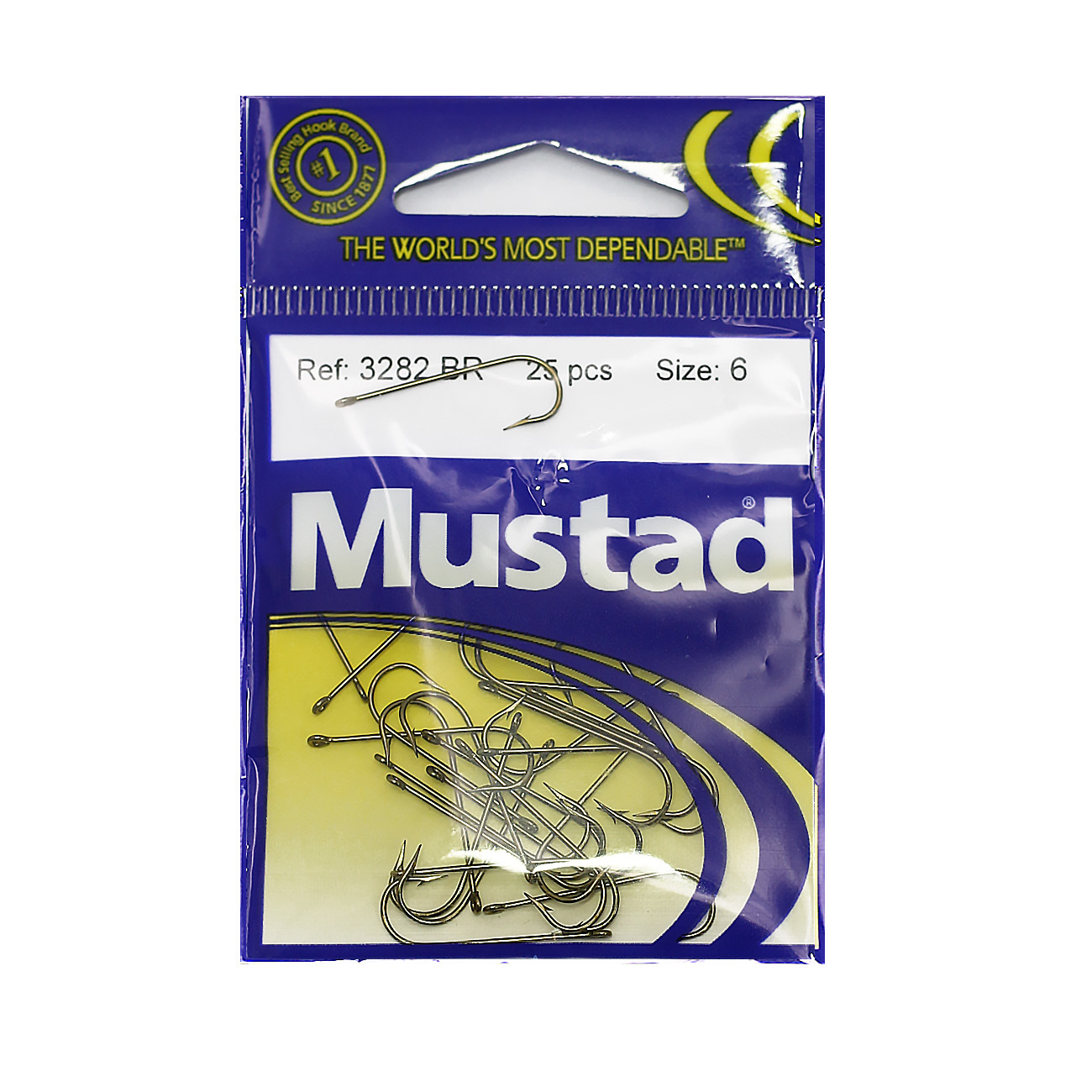Крючок Mustad 3282BR N6 classic 25шт — купить в интернет-магазине OZON ...