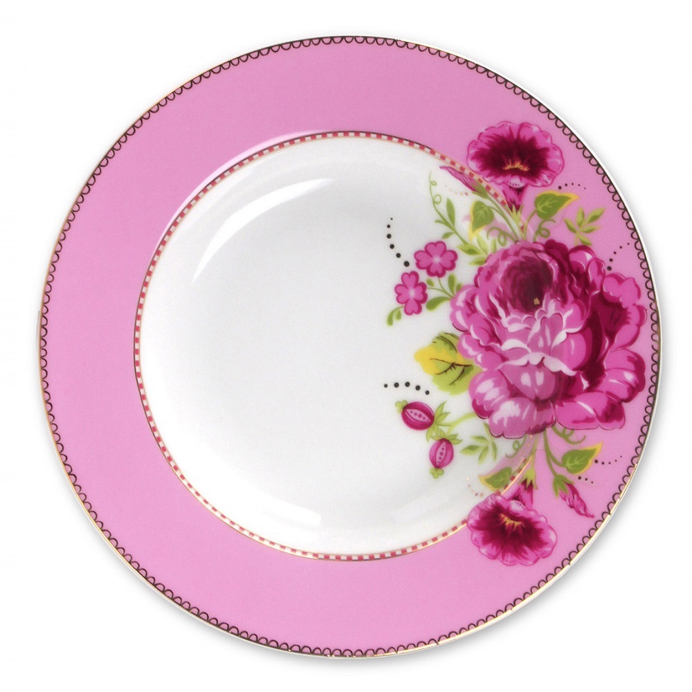 Розовая тарелочка