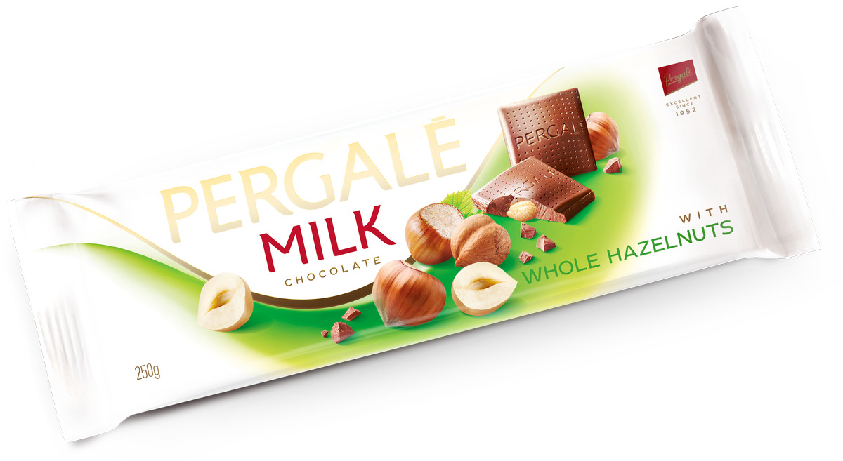 Pergale Шоколад молочный с цельным фундуком, 250 г — купить в интернет ...